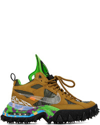 Scarpe sportive in pelle scamosciata verde oliva di Nike