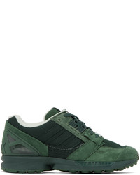 Scarpe sportive in pelle scamosciata verde scuro di adidas Originals