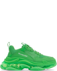 Scarpe sportive in pelle verdi di Balenciaga