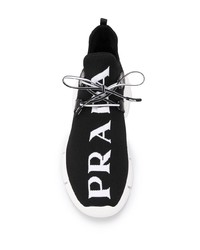 Scarpe sportive nere e bianche di Prada