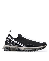 Scarpe sportive stampate nere e bianche di Dolce & Gabbana