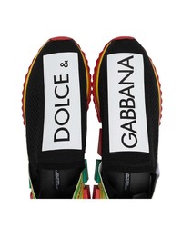 Scarpe sportive stampate nere di Dolce & Gabbana