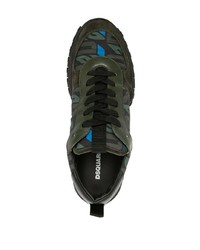 Scarpe sportive verde scuro di DSQUARED2