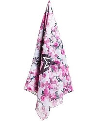 Sciarpa a fiori bianca e rosa di Givenchy