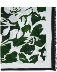Sciarpa a fiori verde scuro di Dries Van Noten