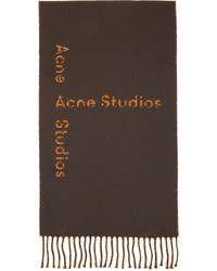 Sciarpa a quadri marrone scuro di Acne Studios