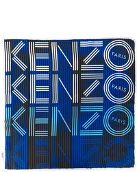 Sciarpa a righe orizzontali blu scuro di Kenzo