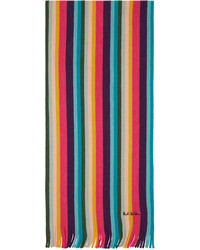 Sciarpa a righe orizzontali multicolore di Paul Smith