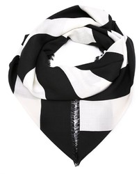 Sciarpa a righe orizzontali nera e bianca di Givenchy