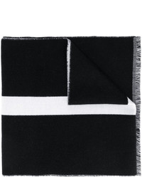Sciarpa a righe orizzontali nera di Givenchy