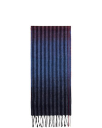 Sciarpa a righe verticali blu scuro di Paul Smith