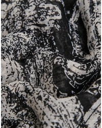 Sciarpa con stampa cachemire nera di Reclaimed Vintage