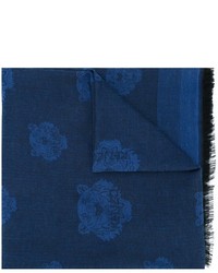 Sciarpa di cotone blu scuro di Kenzo