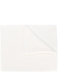 Sciarpa di cotone lavorata a maglia bianca di Courreges
