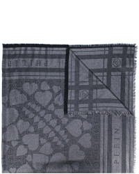 Sciarpa di cotone stampata nera di Philipp Plein