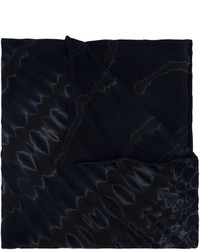 Sciarpa di cotone stampata nera di Raquel Allegra