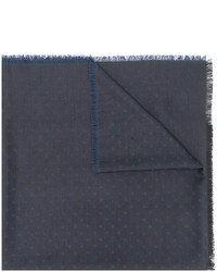 Sciarpa di lana a pois blu scuro di Dolce & Gabbana