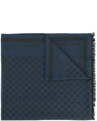 Sciarpa di lana blu scuro di Emporio Armani