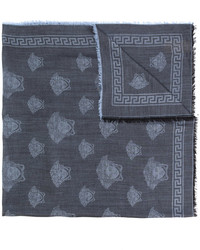 Sciarpa di lana blu scuro di Versace