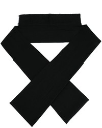 Sciarpa di lana geometrica nera di Ann Demeulemeester