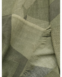 Sciarpa di lana geometrica verde oliva di Closed