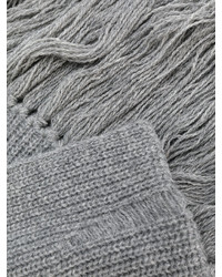 Sciarpa di lana grigia di Lanvin