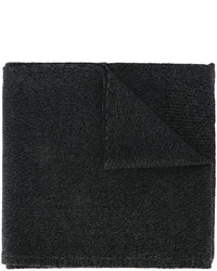 Sciarpa di lana lavorata a maglia nera