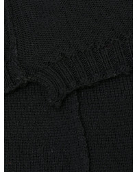 Sciarpa di lana lavorata a maglia nera di Isabel Benenato