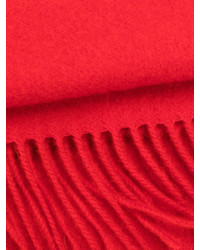 Sciarpa di lana lavorata a maglia rossa di Pringle