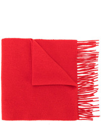 Sciarpa di lana lavorata a maglia rossa di Pringle