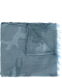 Sciarpa di lana mimetica blu di Woolrich