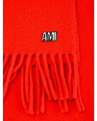 Sciarpa di lana rossa di AMI Alexandre Mattiussi