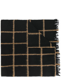 Sciarpa di lana scozzese nera di Dondup