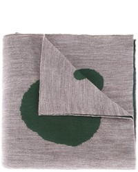 Sciarpa di lana stampata grigia