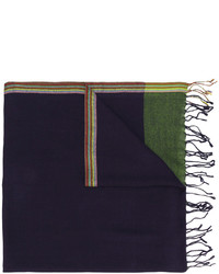 Sciarpa di lana tessuta blu scuro di Paul Smith