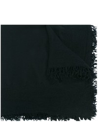 Sciarpa di lana tessuta nera di Faliero Sarti