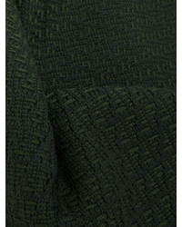 Sciarpa di lana verde scuro di Fendi