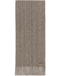 Sciarpa di lino a righe verticali beige di BOSS