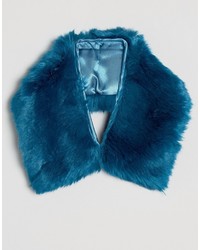 Sciarpa di pelliccia blu di Asos