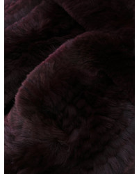 Sciarpa di pelliccia bordeaux di Yves Salomon