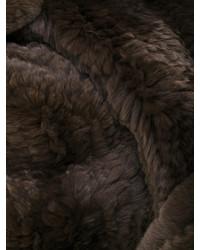 Sciarpa di pelliccia marrone scuro di Yves Salomon