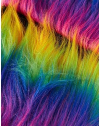 Sciarpa di pelliccia multicolore