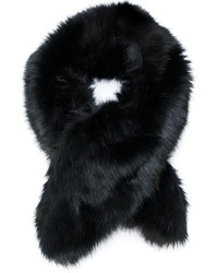Sciarpa di pelliccia nera di Armani Collezioni