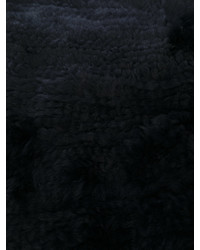 Sciarpa di pelliccia nera di Yves Salomon