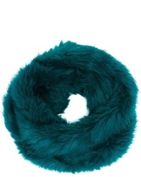 Sciarpa di pelliccia verde scuro di Yves Salomon