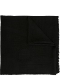 Sciarpa di seta a fiori nera di Chanel