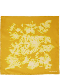 Sciarpa di seta a fiori senape di Dries Van Noten
