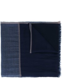 Sciarpa di seta blu scuro di Brunello Cucinelli