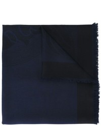 Sciarpa di seta blu scuro di Versace