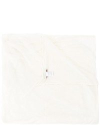 Sciarpa di seta lavorata a maglia bianca